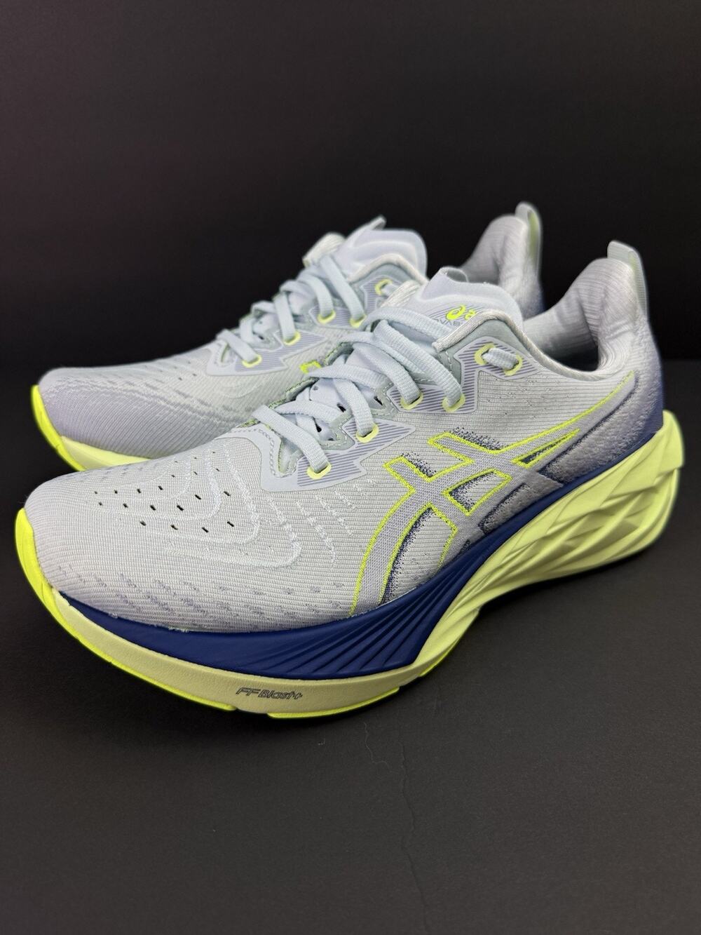 ASICS Novablast 4 Women’s 8 Running Shoes Gray Green 1011B693 Athletic